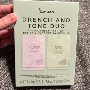 NWT Karuna Drench and Tone Duo- 4 Pc sheet mask set
